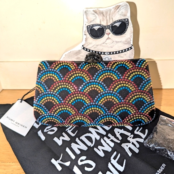 Kurt Geiger Multicolor Beaded Clutch - Picture 1 of 7